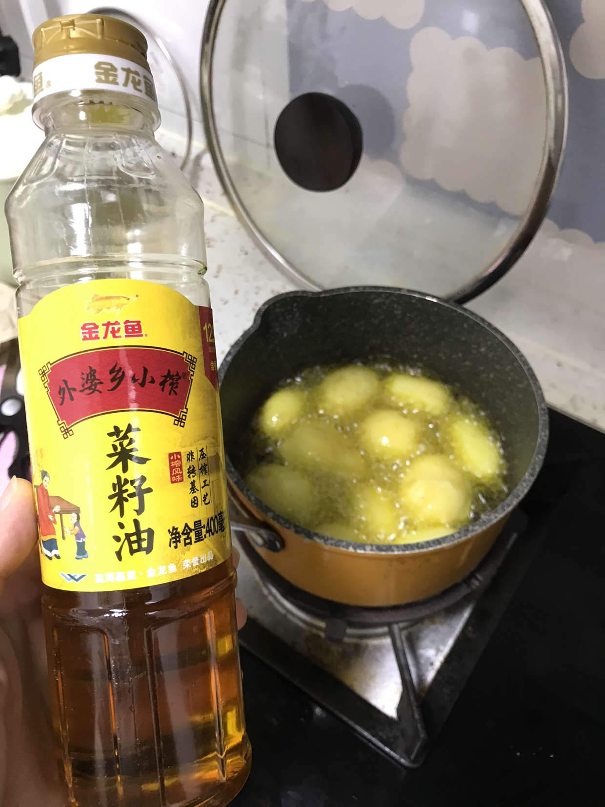 金龙鱼外婆乡小榨菜籽油400ML*3瓶非转基因晒单图