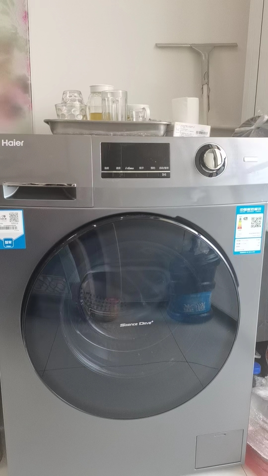 海尔(Haier)10公斤 大容量 变频全自动 洗衣机 滚筒洗衣机 洗烘一体机 洗干一体机 XQG100-HB106C晒单图