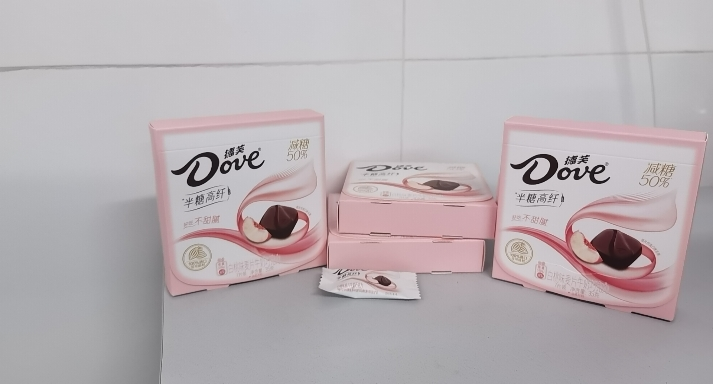 德芙(DOVE)0糖控糖巧克力35g*4零糖黑巧克力白桃燕麦芒果原味晒单图