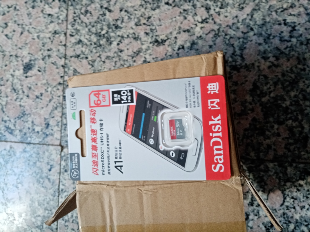 闪迪(SanDisk)64GB TF(MicroSD)存储卡 U1 C10 A1 读速140MB/s 高速内存卡晒单图