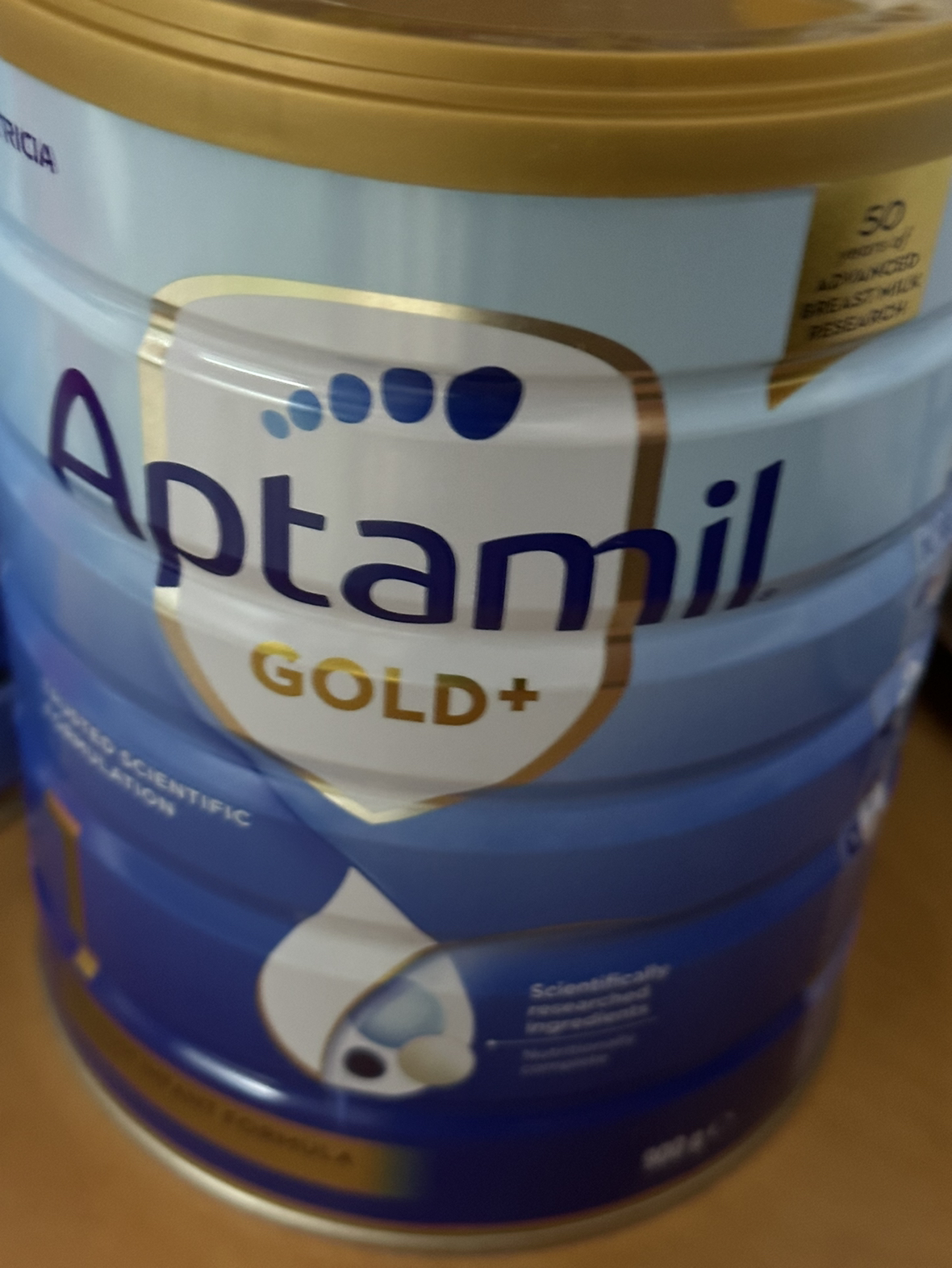 爱他美(Aptamil)金装澳洲版 婴儿配方奶粉 1段(0-6月) 900g 澳版金装 新西兰原装进口*3罐装晒单图