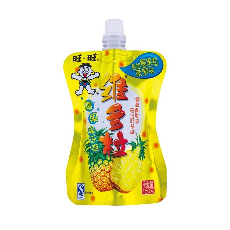 旺旺 维多粒椰果果冻爽(菠萝味)150g/袋(口袋包)