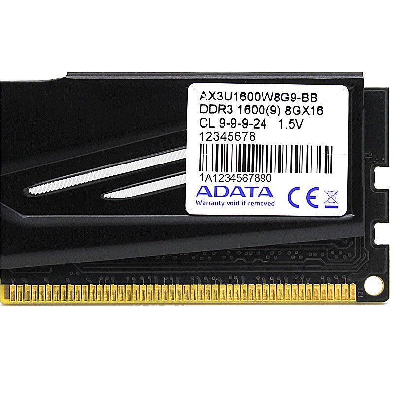 威刚(AData) 8G DDR3 1600 台式机内存条 游戏威龙 XPG PC3-12800