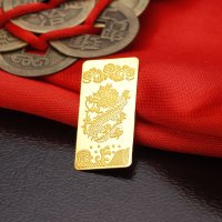 [支持回购]ZSK珠宝投资金条黄金金条 9999足金金条金砖盛世金1克[含工费60]投资收藏系列