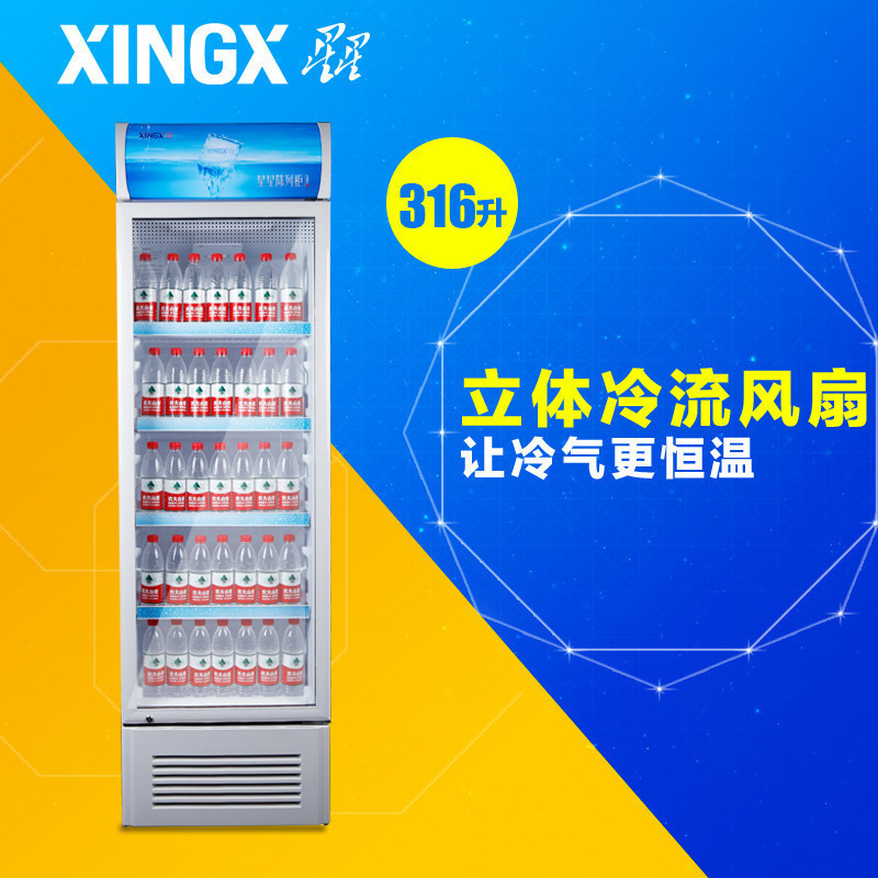 星星 (XINGX) LSC-316C 316升 商用立式柜 侧开式 冷藏展示柜冰吧保鲜饮料冷柜冰柜