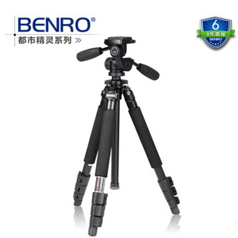 百诺Benro A650FHD3都市精灵 轻量便携铝合金 扳扣式脚架 佳能尼康相机三脚架套装图片