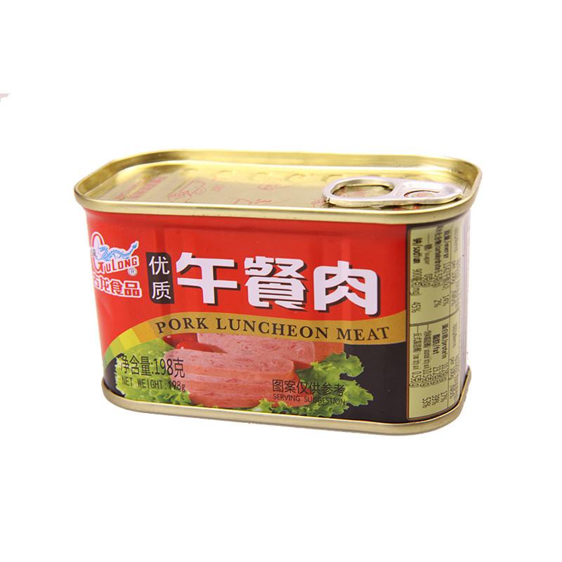 古龙午餐肉罐头198g 户外速食肉罐头食品 精品即食火腿肉