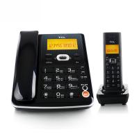TCL 电话机 D61 无绳电话子母机 家用固定无线电话座机 黑色