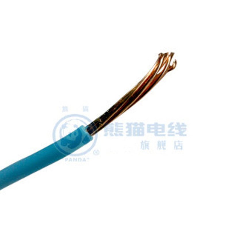 熊猫电线 BV10平方 (蓝色每米) 零剪线 单芯铜线 进户线 中央空调线 家用电线 电缆