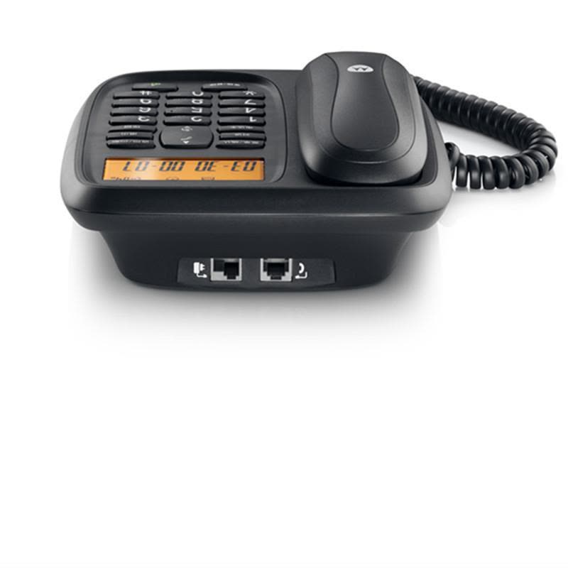 摩托罗拉(MOTOROLA) CL101C数字无绳电话机座机子母机中文显示免提套装办公家用一拖一固定无线座机(黑色)图片