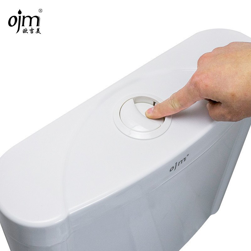 欧吉美 厕所水箱 蹲便器水箱卫浴冲水箱双按式超强冲力静音水箱OJM-02高清大图