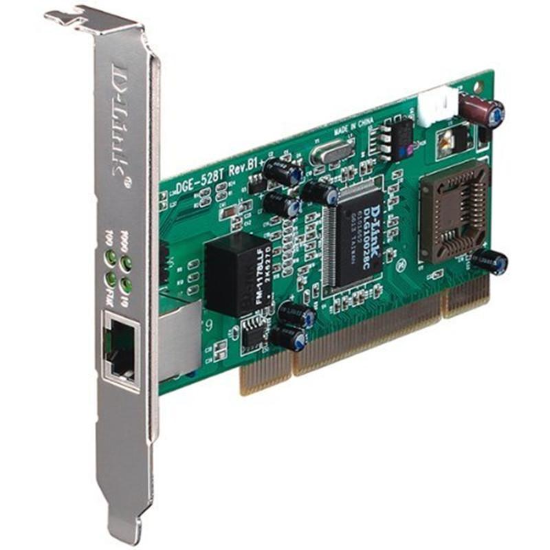 友讯（D-Link）DGE-528T 千兆铜缆台式电脑PCI网卡 有线网卡 带小挡板 半高挡板 1000M