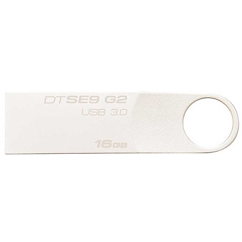 金士顿(Kingston)DTSE9G2 16GB USB3.0 亮薄磨砂金属U盘(亮银)