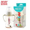 爱得利IVORY奶瓶宽口径PPSU自动奶瓶宝宝防胀气奶瓶带吸管手柄Y1041 240ml