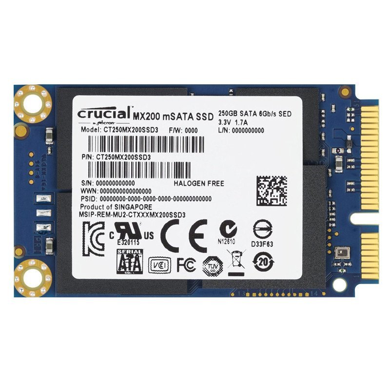 英睿达crucialmx200系列250gssd固态硬盘msatact250mx200ssd3