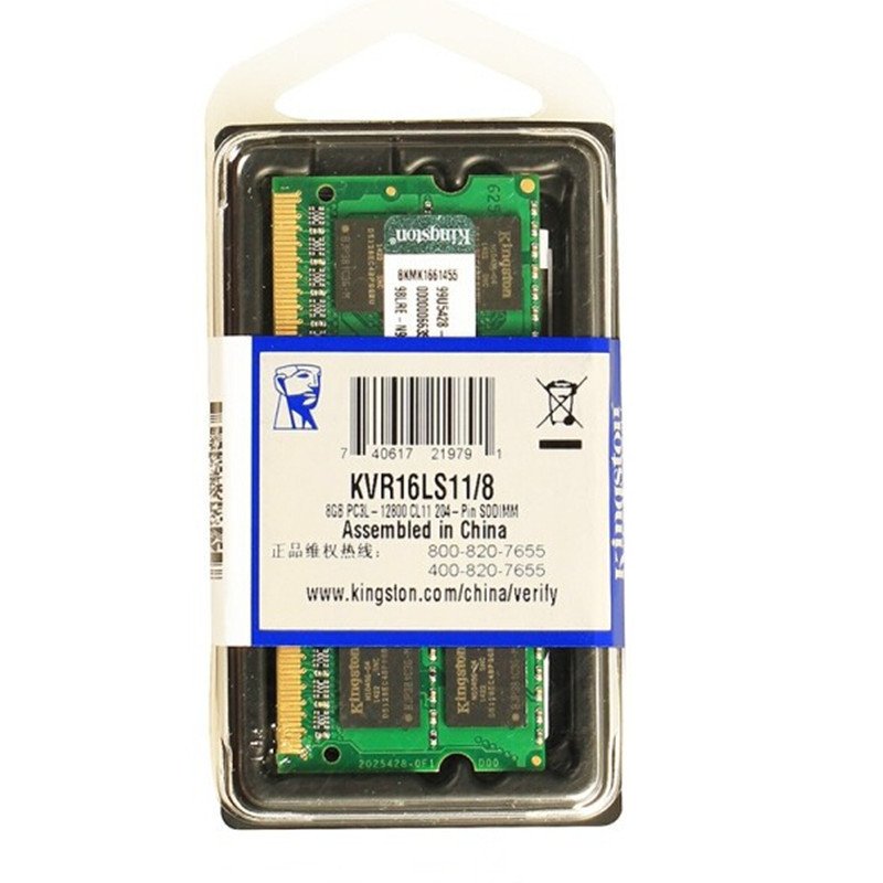 金士顿(Kingston) DDR3L 1600 8GB低电压 笔记本内存条 兼容1333高清大图