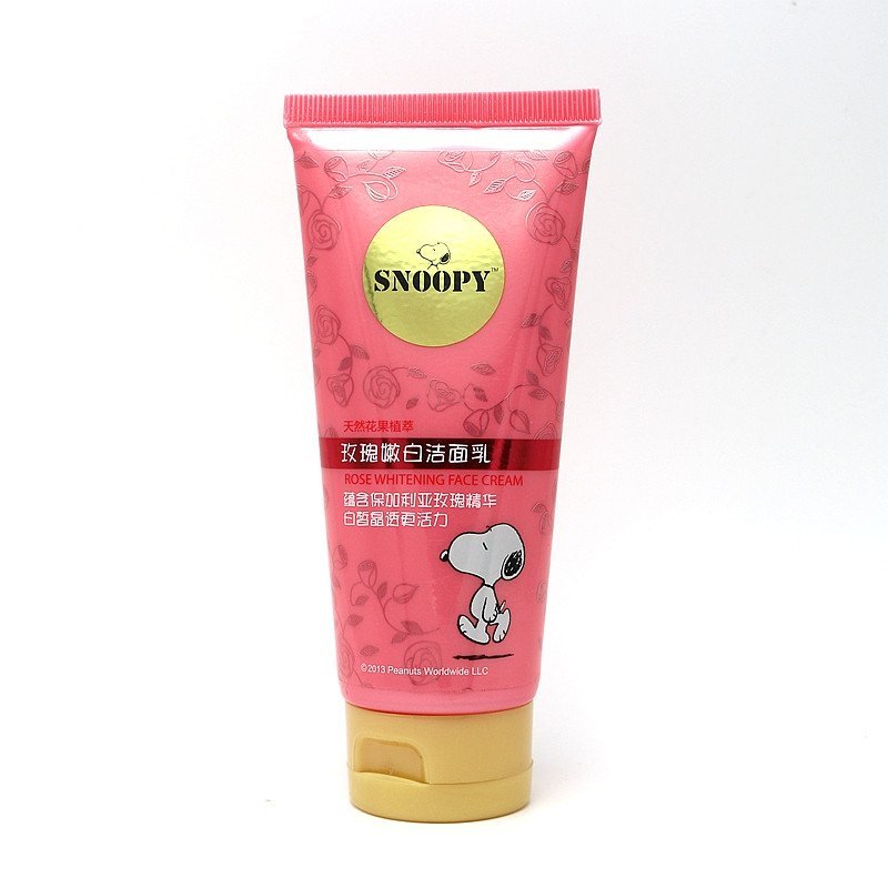snoopy史努比玫瑰嫩白洁面乳80g少女少男孩洗面奶美白提亮肤色护