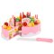 贝恩施 儿童过家家玩具 水果蛋糕切切乐 厨房过家家套装 生日蛋糕切切看 创意拼装玩具 水果蛋糕粉色 (37件)