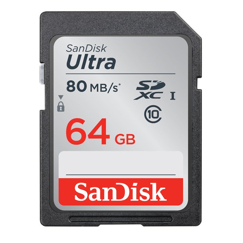 闪迪（SanDisk）64GB SD卡 读速80MB/s UHS-I存储卡 Class10 相机储存卡