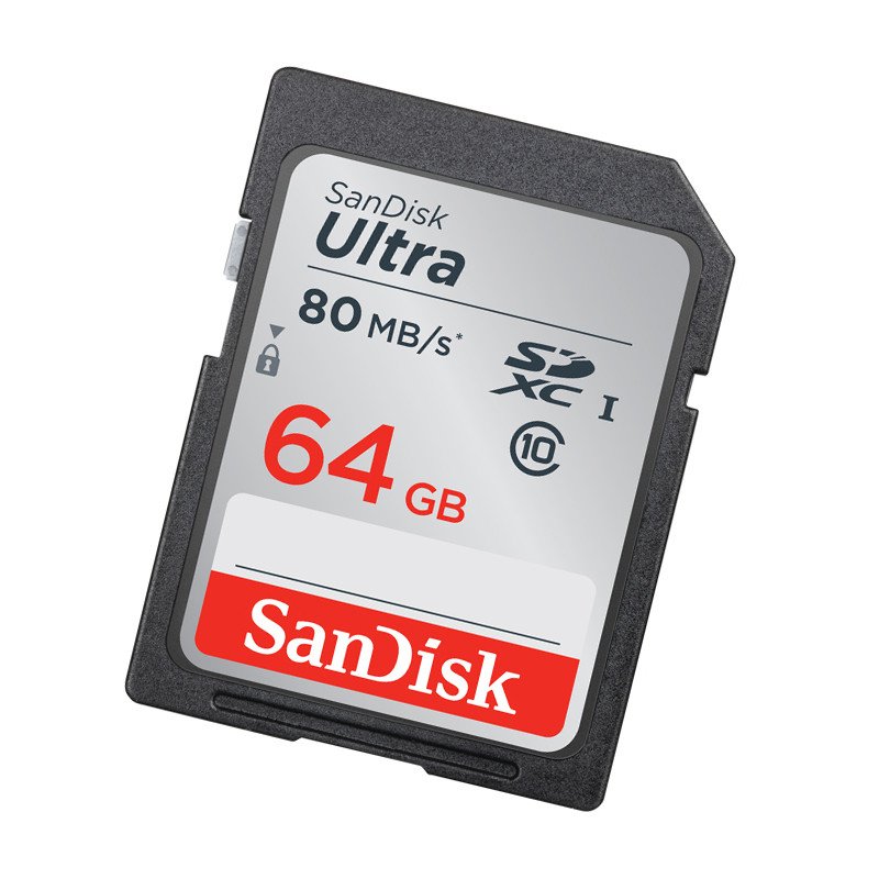 闪迪（SanDisk）64GB SD卡 读速80MB/s UHS-I存储卡 Class10 相机储存卡