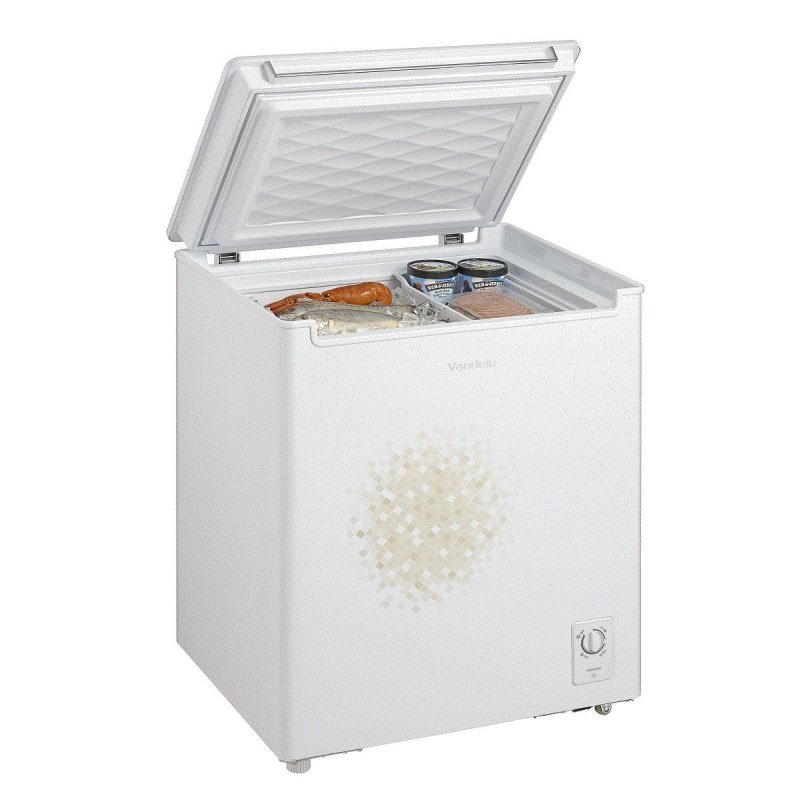 美的(Midea)BD/BC-150KSV(白色) 150升 卧式单温一室 冷冻冷藏转换 家用小冷柜冰柜