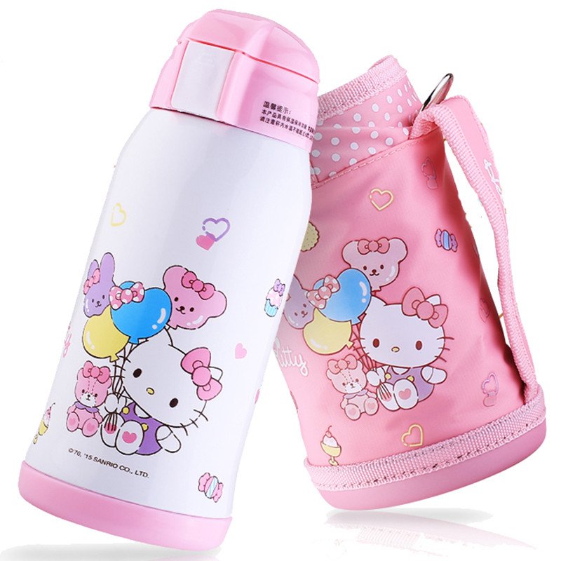 HelloKitty 凯蒂猫 童趣多用保温壶 不锈钢 白色600ML