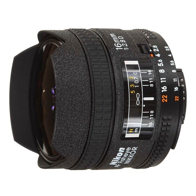 Nikon/尼康 单反镜头AF Fisheye 16mm f/2.8D 鱼眼镜头全画幅 尼康卡口 不支持滤镜