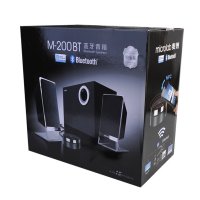 麦博(microlab) 2.1声道蓝牙 木质电脑音箱M200BT铂金版 电脑蓝牙音箱 音响 低音炮 黑色