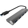 睿因(WAVLINK)WL-UH3048 USB3.0扩展器分线器 四口HUB集线器一拖四高速转换器全金属雅黑