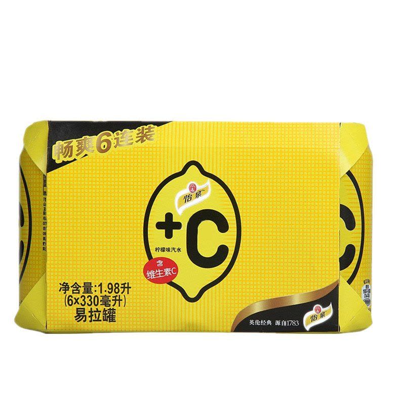 怡泉+C柠檬味汽水 330ml*6罐图片