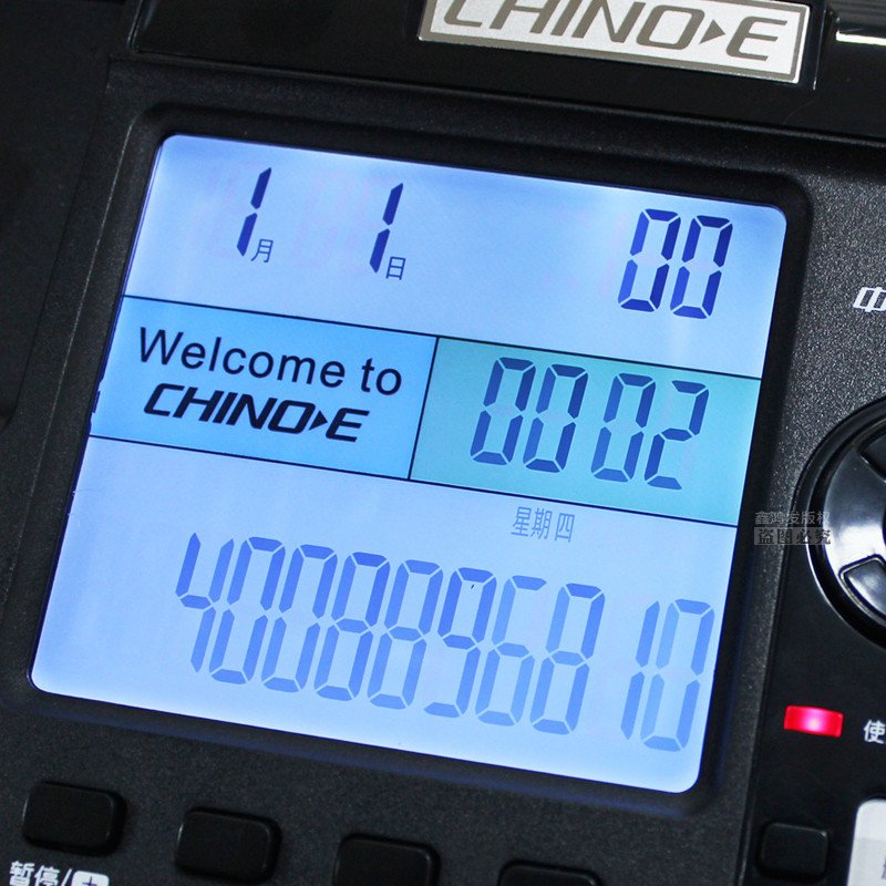 中诺(CHINO-E) G073 电话机 黑色 来电背光全免提通话家用办公商务会议电信固定座机办公话机高清大图