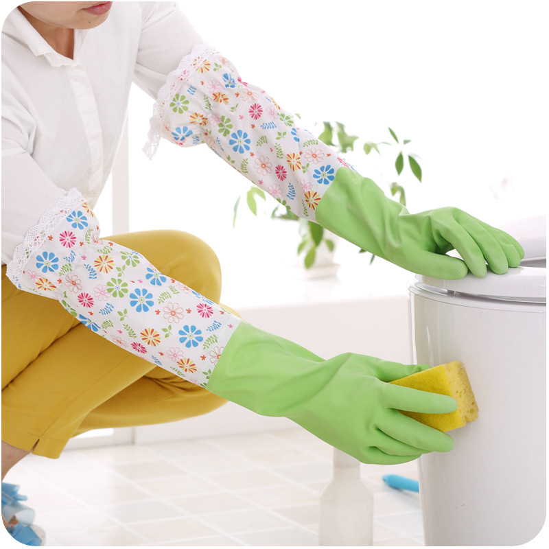 奕辰 厨房洗碗手套橡胶家务清洁手套免伤手抹布手套