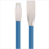 AT-J 手机USB数据线 锌合金快速充电线 适用于苹果iPhone5/6s/7Plus/8x/ipad5 海洋蓝1米