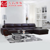 左右真皮沙发 简约现代新中式转角带贵妃位大户型客厅家具组合DZY2606-1