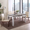 左右餐桌椅 简约现代大理石烤漆餐台饭桌 家庭用客厅家具套装DJW028E+Y