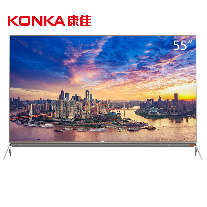 康佳(KONKA) LED55R1 55英寸 4K超高清 液晶电视 多屏互动 摩卡金 新品