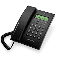 TCL HCD868(79) 79型 TSD固定有绳电话机座机来电显示免电池免提座式壁挂 普通家用/办公话机 黑色