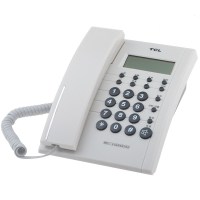 TCL HCD868(79)79型 TSD固定有绳电话机座机来电显示免电池免提座式壁挂 普通家用/办公话机 (灰白)