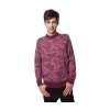 澳洋纯男士时尚休闲不规则图案薄款圆领羊毛衫0942035(浅紫/M)