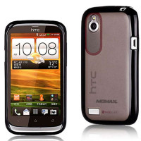 摩米士(MOMAX)  HTC T328W软硬双色保护套 实色黑边+透明黑底