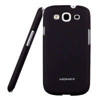 摩米士(MOMAX) 三星Galaxy S3 I9300滑感皮漆保护壳 黑色