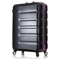 OSDY拉杆箱机械8轮旅行李箱LR-6008黑色紫框24寸