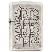 ZIPPO打火机SC1875 仿古银双刻系列-ZIPPO标志 121FB/MP279047