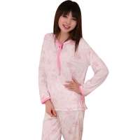 金丰田女士针织印花家居服套装粉色(L)1505