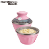 汉美驰(Hamilton Beach)68552-CN 冰淇淋机(粉色双碗)家用软冰激凌机