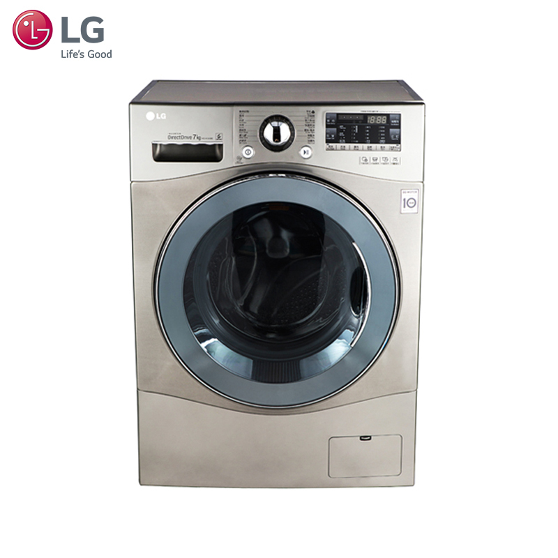LG WD-H12428D 7公斤滚筒洗衣机 DD变频 珍珠按摩内筒 智能诊断 6种智能手洗