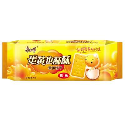 康师傅 蛋黄也酥酥原味饼干 箱装(80g*24袋)