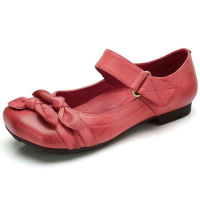 CAMEL/骆驼女时尚复古单鞋81033603红色37