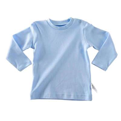 琪凯宝宝婴儿圆领长袖T恤115001浅蓝86cm