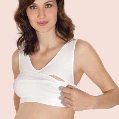 意大利瑞兰森-纯棉纤维5700孕妇哺乳胸罩-支托可掀开式孕妇文胸肉色/S
